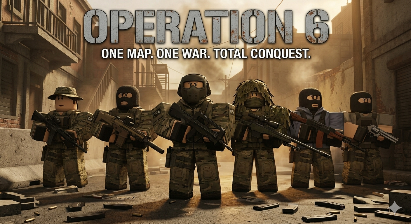 Operation 6 concept art showing tactical operators in a contested urban zone